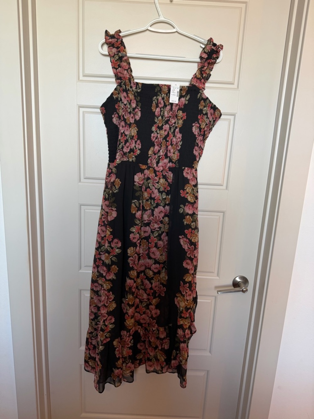 Maurices Black Maxi Dress with Pink Floral Print - Picture 2 of 8